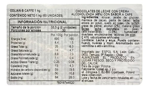 Pack 4 Cajas Bombones Goplana Rellenos Sabor Café 1Kg