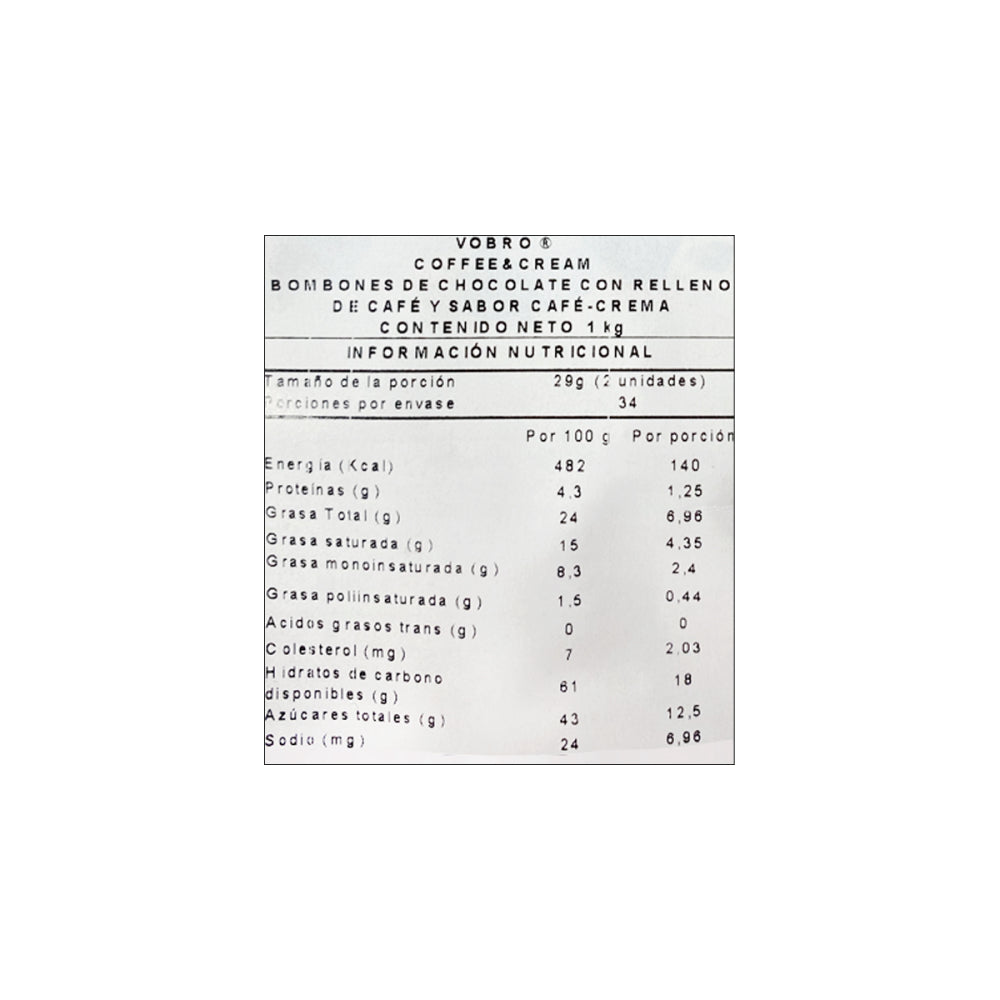 Bombon Chocolate Vobro 1 Kg cafe