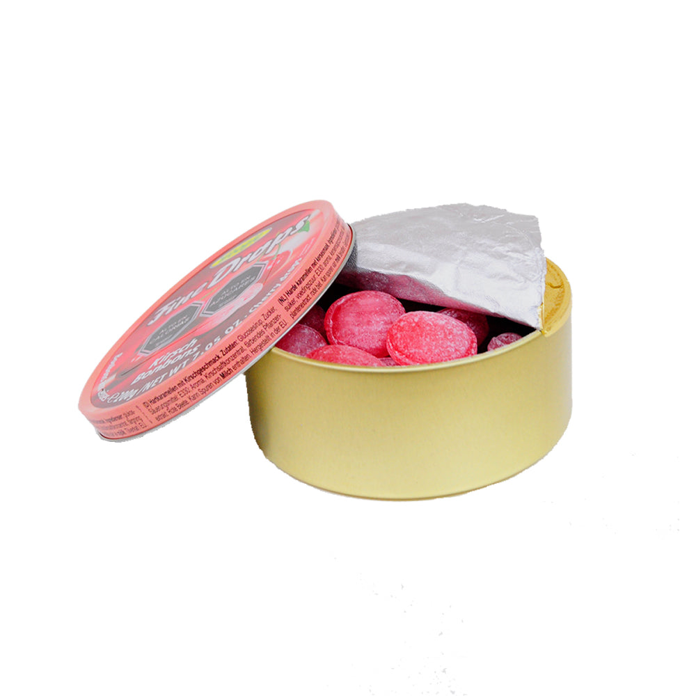 Caramelo Woogie Fine Drops Lata cherry 1X200gr