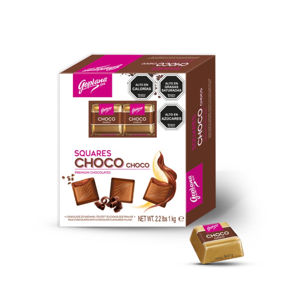 Pack 4 cajas bombones Goplana 1 Kg Pist+café+Almen+Choco
