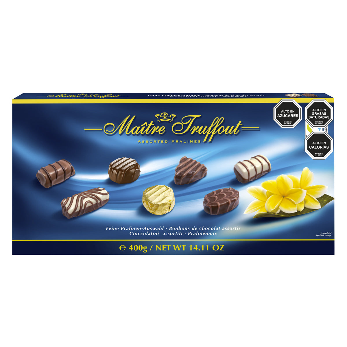 Pack 4 Estuches Bombones Selección Blue Maitre Truffout 400g