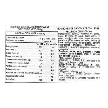 Estuche de Bombones Twisty Pistacho 186gr