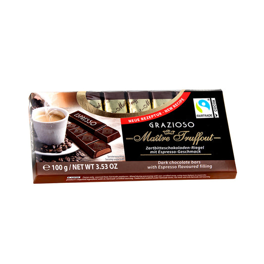 Chocolate Maître Truffout Grazioso Dark Espresso 100 Gr