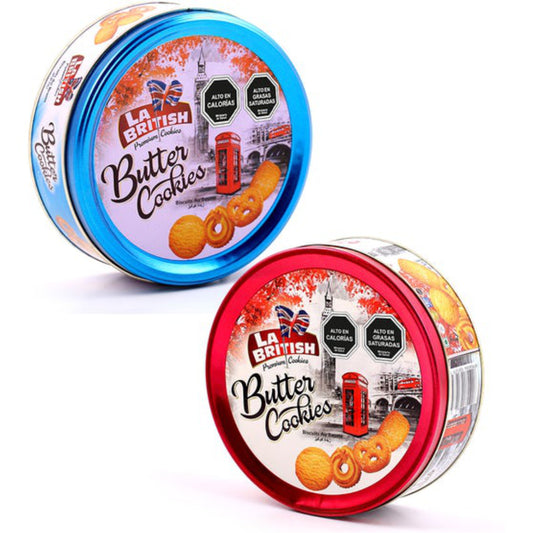 Galletas Mantequilla La British 400gr Azul o Rojo