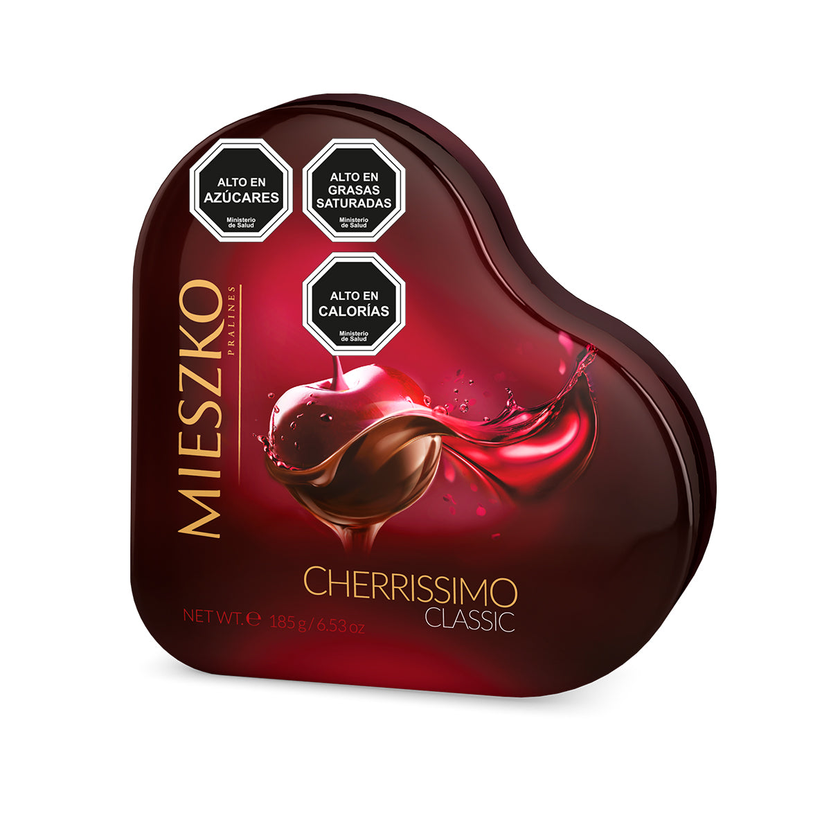 Lata Chocolate corazon Bombones Cherrissimo Classic 185 gr
