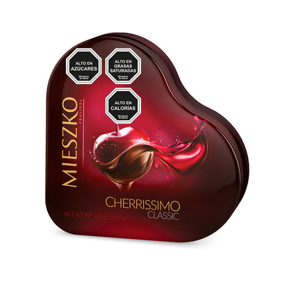 Lata Chocolate corazon Bombones Cherrissimo Classic 185 gr