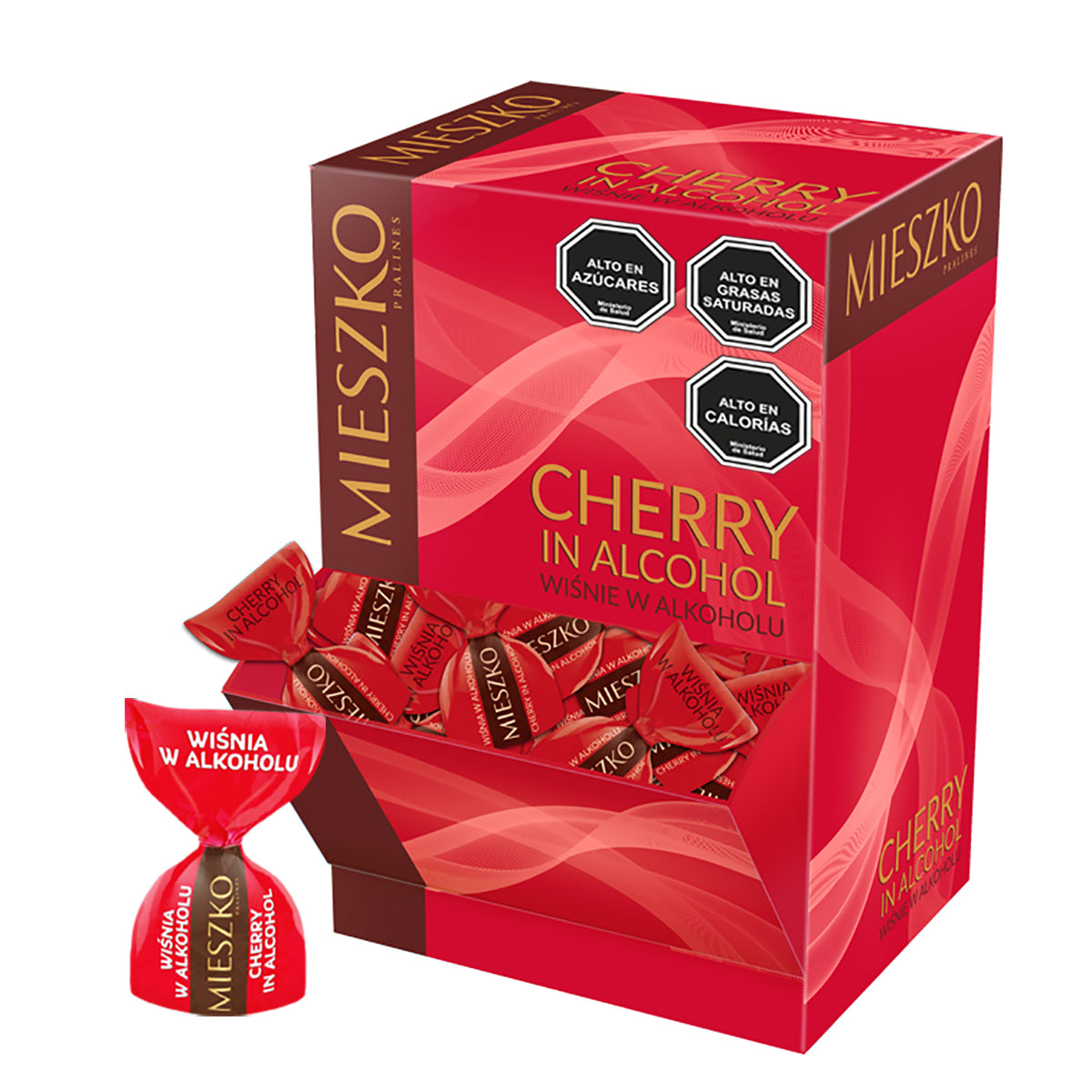 Chocolate Bombones rellenos cerezas al licor Mieszko 2.5g