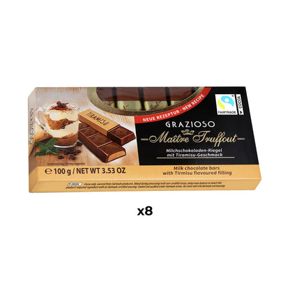 Pack Chocolate 8 unidades Tableta Grazioso tiramisu 100g