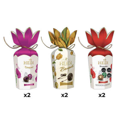 Pack 6 Chocolates Bombón Heidi bouquette Flower surtido120g