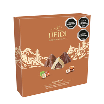 Estuche Choc. bombones Heidi mountain dreams hazelnuts 150g