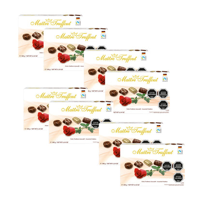 Pack 8 Estuches Pralines Maitre Truffout Surtidos Rosa 180g