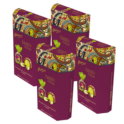 Pack 4 Estuches Choco Twisty Pistacho 186gr