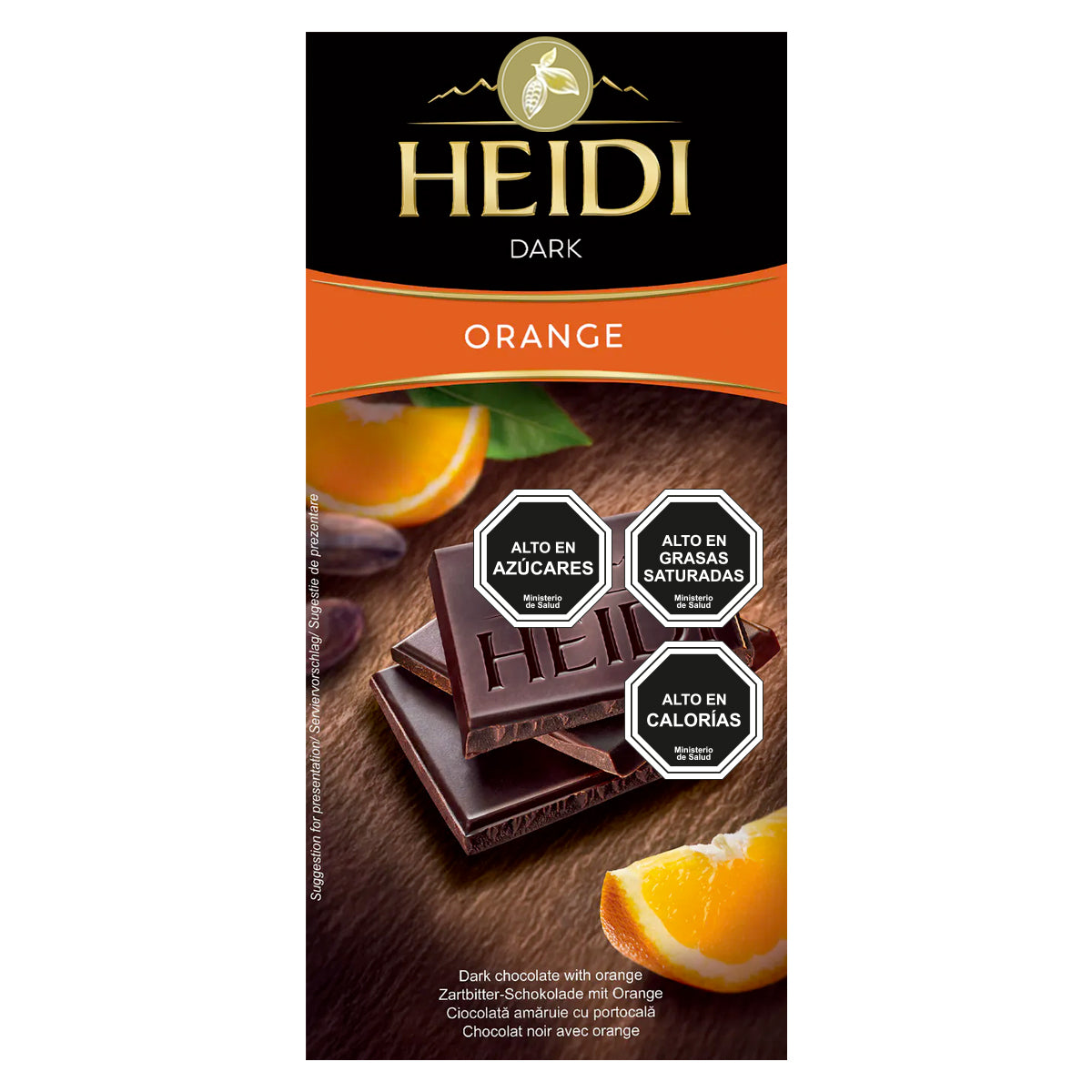 Chocolate tableta Heidi Dark orange 80g
