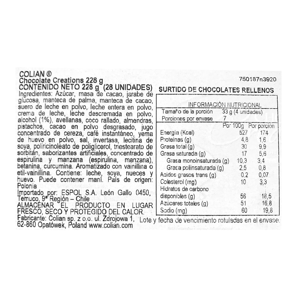 Pack 6 Estuche Bombones Creations Golden Solidarnosc 228g