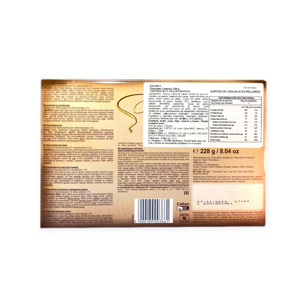 Estuche de Bombones Creations Golden Solidarnosc Chocolate