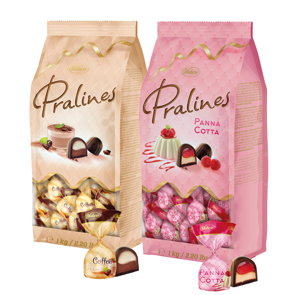 Pack Chocolate Bombón 1 Kg Vobro cafe y Crema + 1 Kg Panna