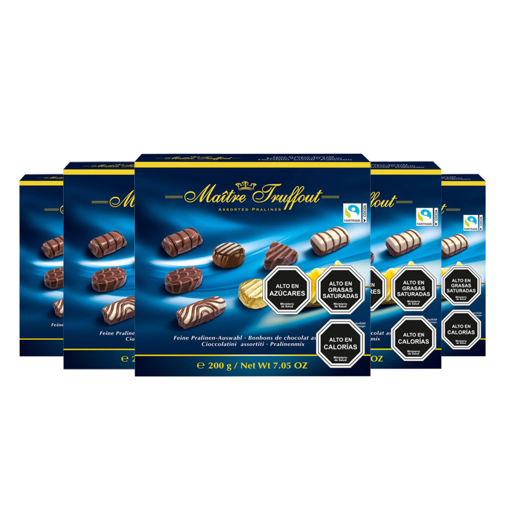 Pack 5 Chocolate Bombón Blue maitre truffout 200g
