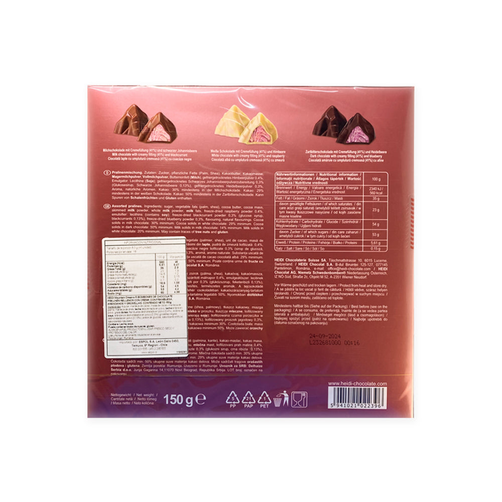 Estuche Choc. bombones Heidi mountain dreams frutos bosque.150 gr