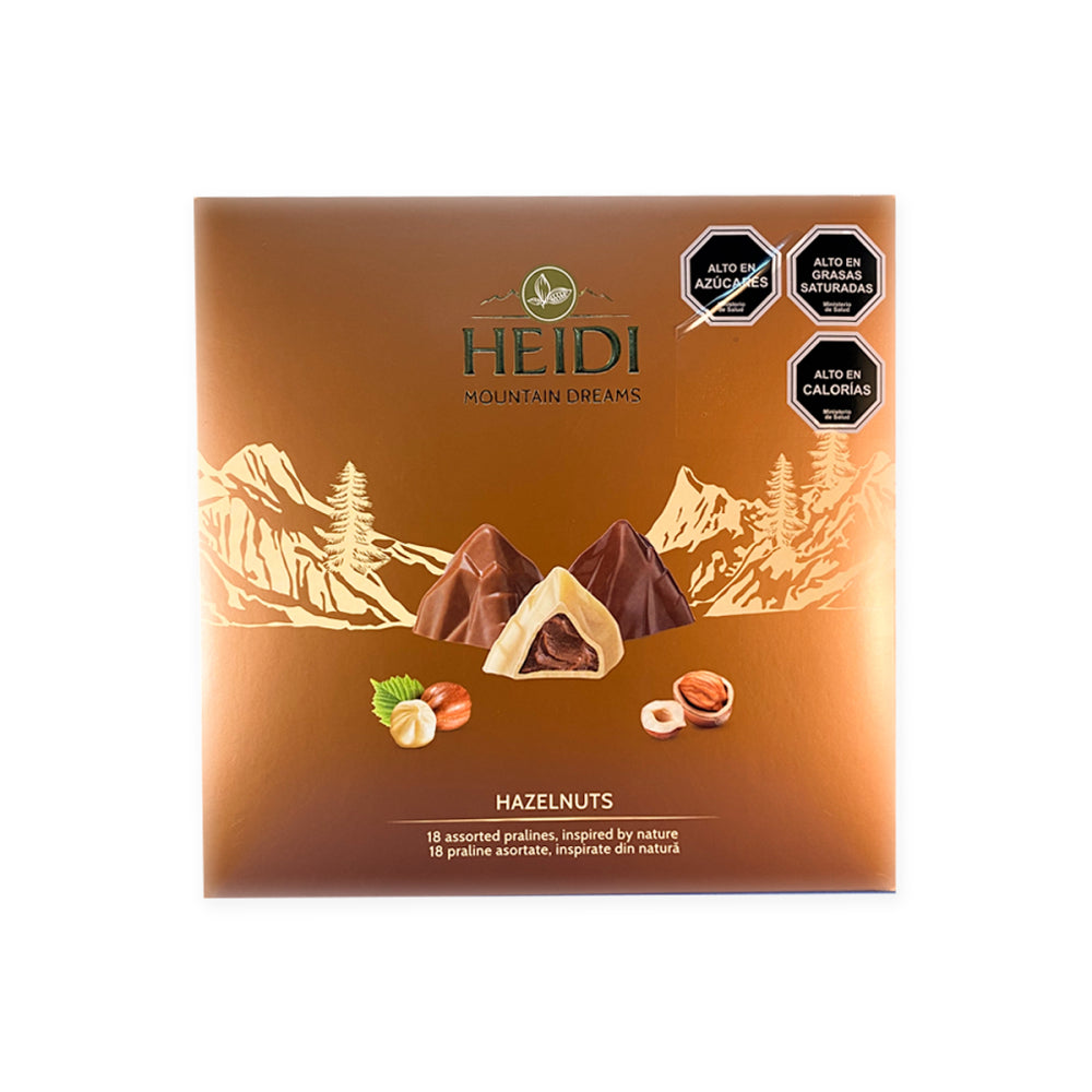 Estuche Choc. bombones Heidi mountain dreams hazelnuts 150g