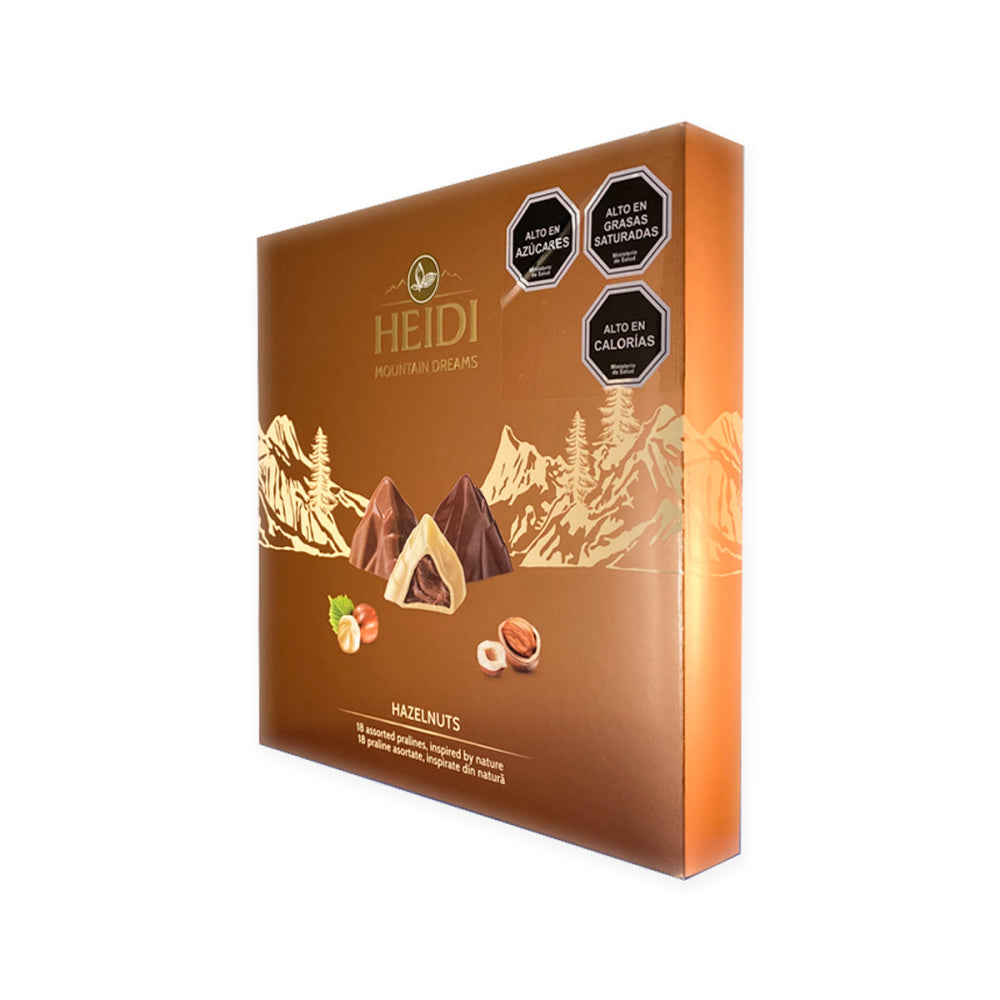Estuche Choc. bombones Heidi mountain dreams hazelnuts 150g