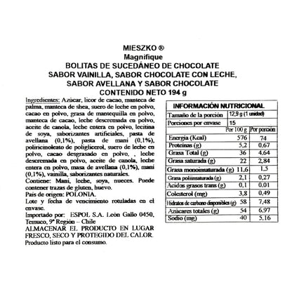 Estuche Bombones  Chocolate surtidos magnifique 194 gr.