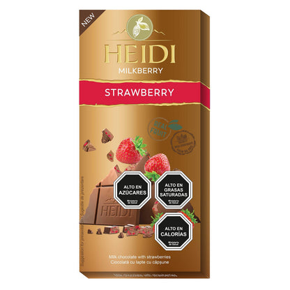 Pack 6 Tableta De Chocolate Heidi Milkberry Strawberry 80g