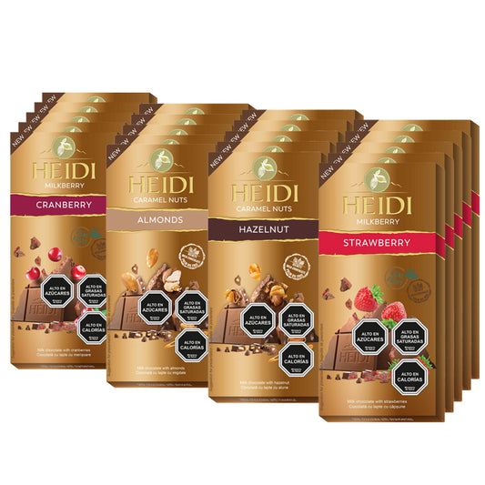 Pack 20 Tabletas De Chocolate Heidi Surtidos 80g