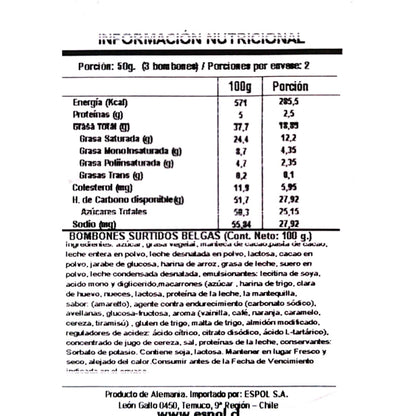 Bombones Maitre Truffout Praliné Amarillo 100g