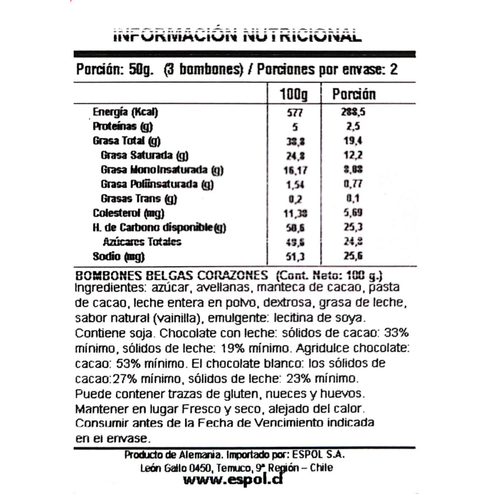 Bombones Maitre Truffout Praliné Surtido Rojo 100g