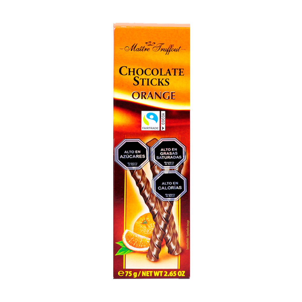 Chocolate stick Maitre Truffout naranja 75g
