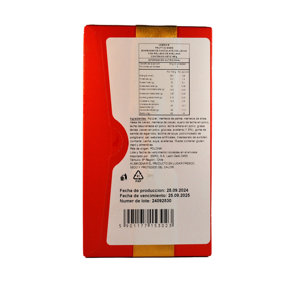 Bombones Vobro Frutos Del Mar 180g