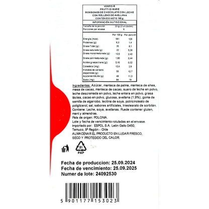 Bombones Vobro Frutos Del Mar 180g