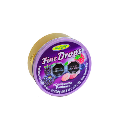 Caramelo Woogie fine drops frutos del bosque lata