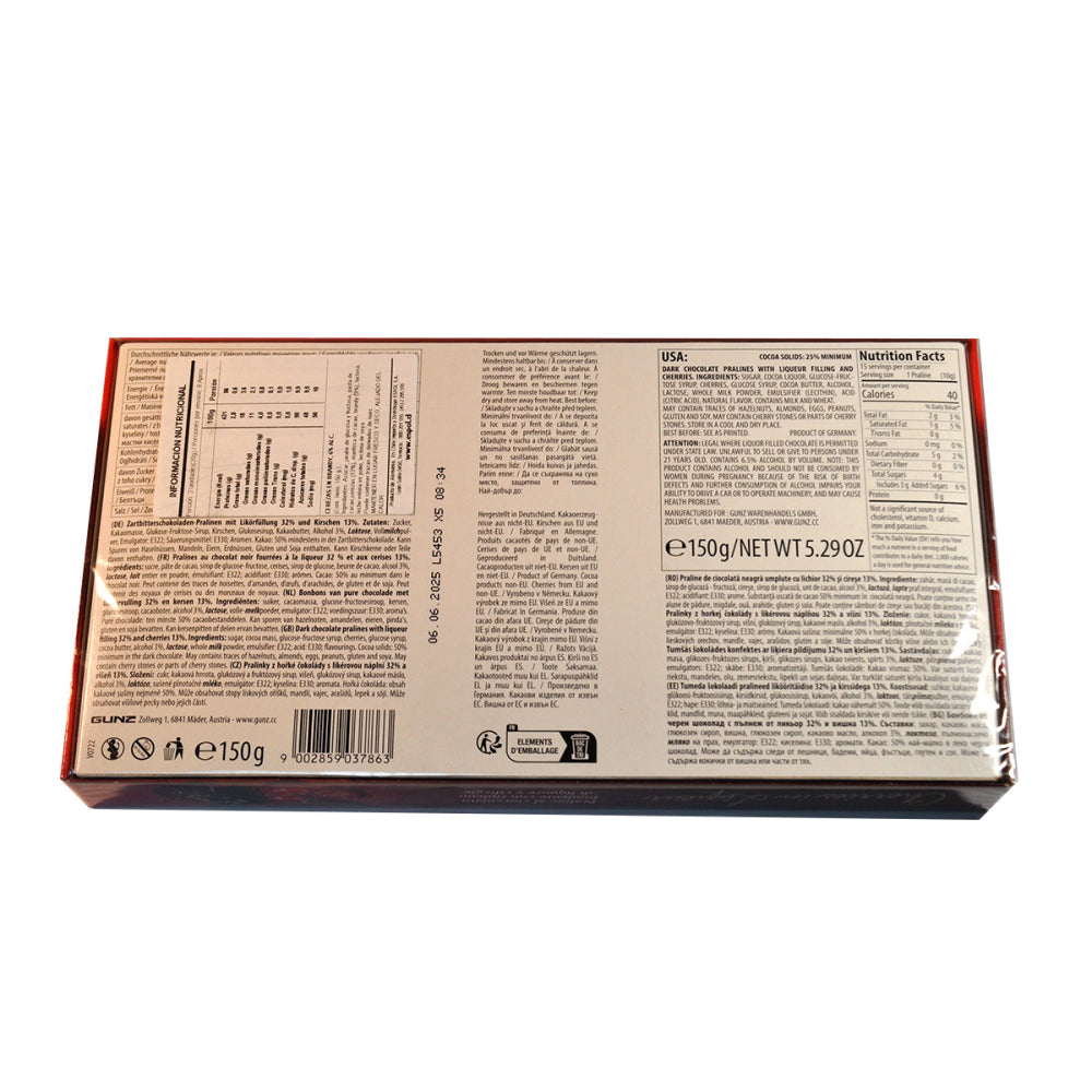 Bombón Chocolate Pralines Cherries Maitre Truffout 150 gr.