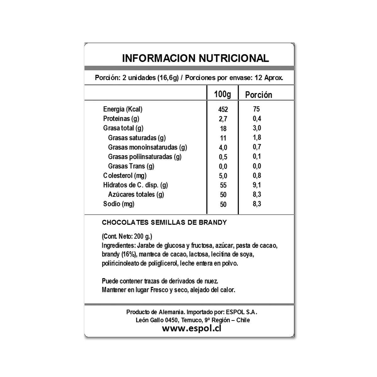 Bombón Chocolate Estuche brandy Maitre Truffout 200g