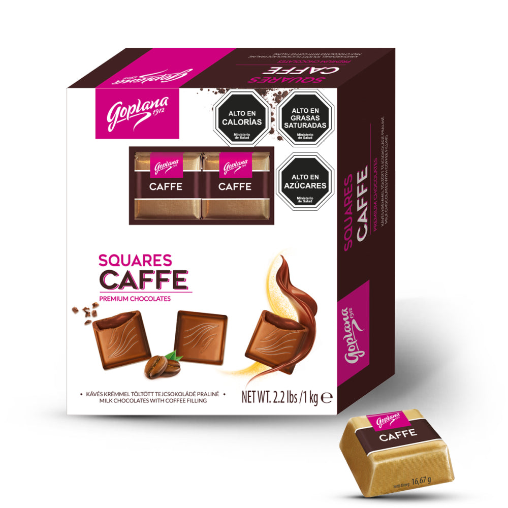 Pack 4 cajas bombones Goplana 1 Kg Pist+café+Almen+Choco