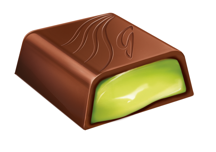 Pack 2 Cajas Bombones Chocolate  Pistacho Goplana 1 Kg