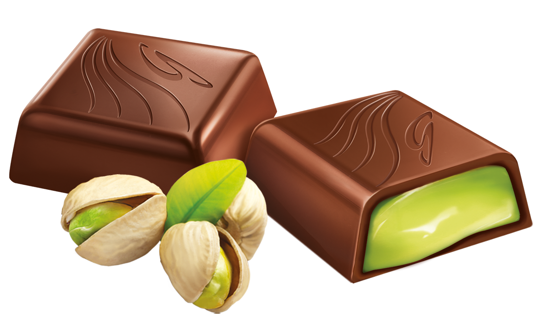 Pack 2 Cajas Bombones Chocolate  Pistacho Goplana 1 Kg